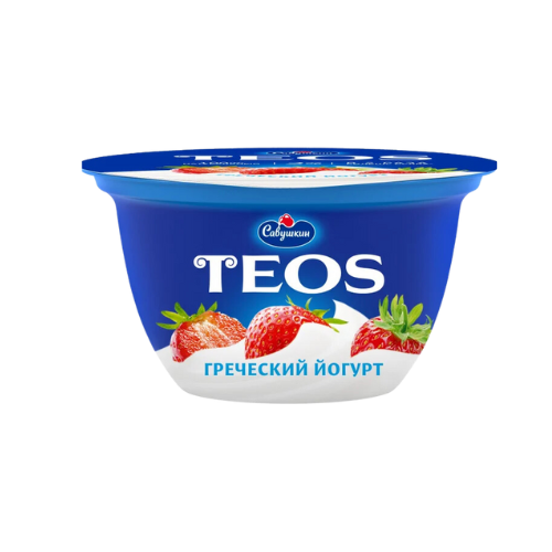 « TEOS » кулпунай менен грек йогурту